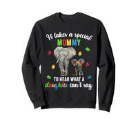 Autism Awareness Family Support Shirt Autism Mommy Elephant Sweatshirt