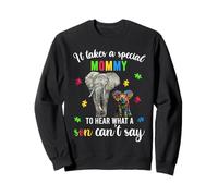 Autism Awareness Family Support Shirt Autism Mommy Elephant Sweatshirt
