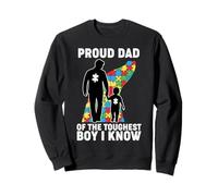 Autism Awareness Father Autistic Son - Fier Autism Dad Son Sweatshirt