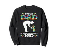 Autism Awareness Father Autistic Son - Fier Autism Dad Son Sweatshirt