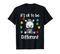 Autism Awareness It's OK to be different Zebra T-Shirt