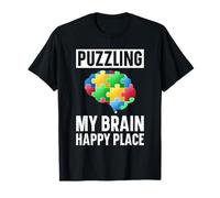 Autism Awareness - Puzzle My Brain Happy Place - Puzzle T-Shirt