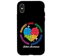 Autism Awareness Respect Love Support Blue Autism Coque pour iPhone X/XS