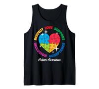 Autism Awareness Respect Love Support Blue Autism Débardeur