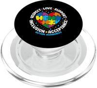 Autism Awareness Respect Love Support Blue Autism PopSockets PopGrip pour MagSafe