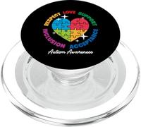 Autism Awareness Respect Love Support Blue Autism PopSockets PopGrip pour MagSafe
