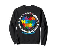 Autism Awareness Respect Love Support Blue Autism Sweatshirt