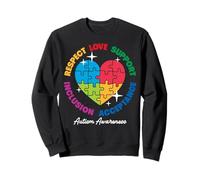 Autism Awareness Respect Love Support Blue Autism Sweatshirt