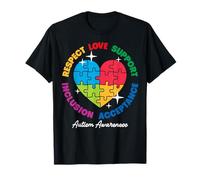 Autism Awareness Respect Love Support Blue Autism T-Shirt