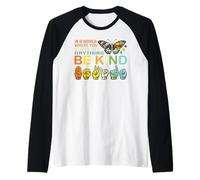 Autism Be Kind - Autism Awareness ASL Hands Langue des Signes Manche Raglan