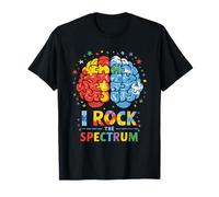 Autism Brain I Rock The Spectrum Sensibilisation à l'Autisme (garçons et Filles) T-Shirt