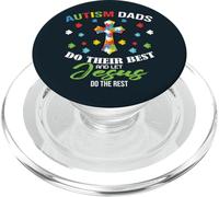 Autism Dad Christian - Faith Based Awareness Père Croix PopSockets PopGrip pour MagSafe