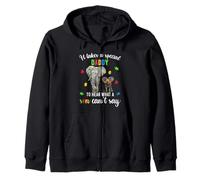Autism Daddy Elephant Shirt Autism Awareness Family Support Sweat à Capuche