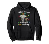 Autism Daddy Elephant Shirt Autism Awareness Family Support Sweat à Capuche