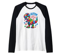 Autism - Dinosaure - Puzzle - Arc - Autism is my Superpower Manche Raglan