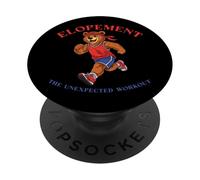 Autism Elopement Unexpected Workout Funny Running Bear PopSockets PopGrip Adhésif