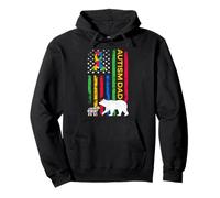 Autism Father Son - Papa Bear Autistic Boys Girls Autism Dad Sweat à Capuche