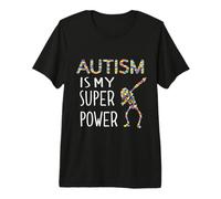 Autism is My Super Power Aspergers Cadeau de Sensibilisation à l'Autisme pour Enfant T-Shirt Haut de Gamme