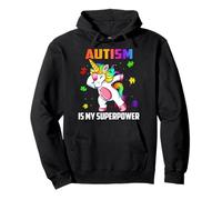 Autism Is My Superpower Dabbing Unicorn Cadeau pour enfants garçons filles Sweat à Capuche
