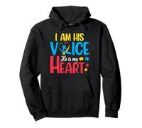 Autism Mom I'm His Voice He is My Heart Autism Awareness Sweat à Capuche