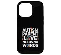 Autism Parent Love Needs No Words Puzzle Cœur Coque pour iPhone 13 Pro