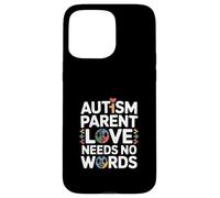 Autism Parent Love Needs No Words Puzzle Cœur Coque pour iPhone 15 Pro Max