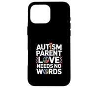 Autism Parent Love Needs No Words Puzzle Cœur Coque pour iPhone 16 Pro Max