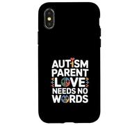Autism Parent Love Needs No Words Puzzle Cœur Coque pour iPhone X/XS