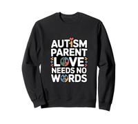 Autism Parent Love Needs No Words Puzzle Cœur Sweatshirt