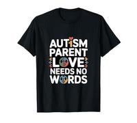 Autism Parent Love Needs No Words Puzzle Cœur T-Shirt