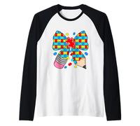 Autism Puzzle Bow Crayon Enseignant Manche Raglan