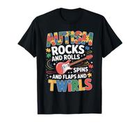 Autism Rocks and Rolls Tourne, se Rabat et virevolte - Autisme T-Shirt
