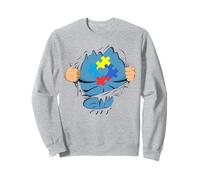 Autism Superhero Gift for Dad Autism Awareness Gift Sweatshirt