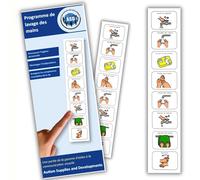 Autism Supplies and Developments Lavage des Mains -Tableau Visuel Apprentissage Enfant -Séquentiel Autonomie Hygiène des Mains - Pictogrammes Autisme-Outil pour la Maternelle/TSA/TDAH