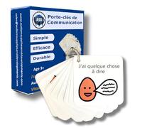 Autism Supplies and Developments Porte-clés Communication Non Verbale Autisme - Encourage Les Enfants à Communiquer - 16 Pictogrammes Autisme - Maternelle, TSA/TDAH Outil