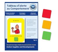Autism Supplies and Developments Tableau d’Avertissement Visuel Comportement Autisme - Rouge, Orange, Vert - Rappelle Attentes Comportementales Enfants - Outil Maternelle/TSA/TDAH