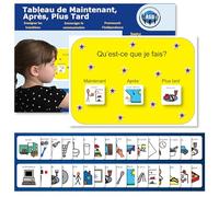Autism Supplies and Developments Tableau Routine Enfant Maintenant Suivant - Emploi du Temps/Rituel - 32 Pictogrammes Autisme Materiel - Calendrier de Planning - TSA/TDAH Enfant Outil