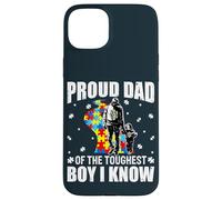 Autism Support Dad - Proud Father of The Toughest Boy Son Coque pour iPhone 15 Plus