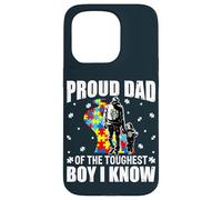 Autism Support Dad - Proud Father of The Toughest Boy Son Coque pour iPhone 15 Pro