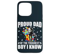 Autism Support Dad - Proud Father of The Toughest Boy Son Coque pour iPhone 15 Pro Max