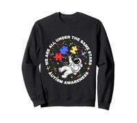 Autism We are All Under The Same Stars Astronaute Spatial Sweatshirt