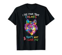 Autisme Conscience Wolf It's Ok to be different autism T-Shirt
