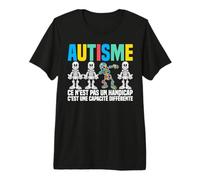 Autisme n'est Pas Un Handicap Squelette Danse Autiste Cadeau T-Shirt Haut de Gamme