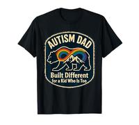 Autisme : Papa, Papa, Ours, neurodiversité : Une Construction différente T-Shirt