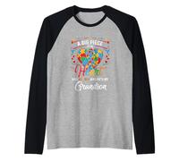 Autisme Papy Petit-Fils autiste Une Grande Partie de Mon cœur Manche Raglan