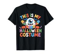 Autisme Puzzle Globe oculaire Halloween Costume Dessin animé T-Shirt