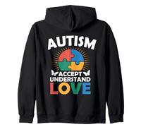 Autisme Sensibilisation Acceptation Amour autistique neurodiverse Sweat à Capuche