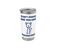 Autistic don't judge what you don't understand autism Gobelet isotherme en acier inoxydable double paroi
