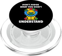 Autistic Don't Judge What You Don't Understand Autism PopSockets PopGrip pour MagSafe