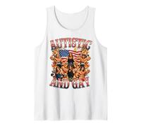 Autistic Gay Bodybuilder Pride USA Bootleg Haltérophilie Débardeur